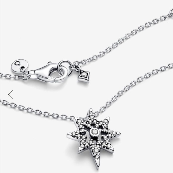 Pandora Silver North Star Pendant Necklace - Picture 1 of 5